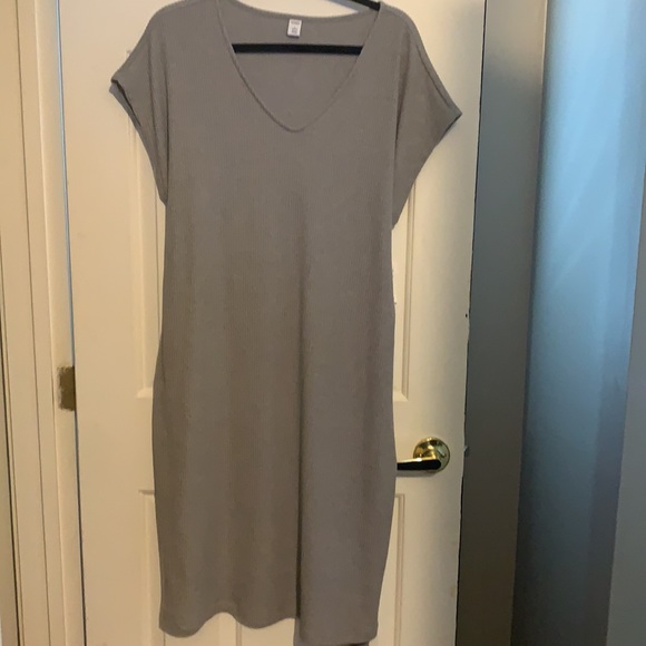 Old navy tie belted rib knit midi shift dress NWT - Picture 7 of 7